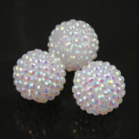 White Crystal Balls, (10 crystal balls), strand