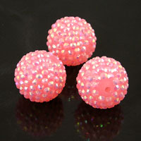 Mellon Pink Crystal Balls, (10 crystal balls), strand