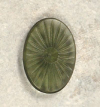 25x18mm Frosted Molded Glass Cab Setting, pk/6