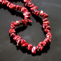 7x12mm Brown(reddish) Turquoise-Magnesite(stabilized) nugget Beads, 16in strand