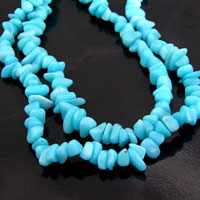 10mm Turquoise Candy Jade Nugget Beads, 36 inch strand