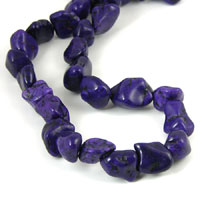 Purple Turquoise(stabilized) Nugget Beads, 16in strand