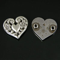 30mm Heart Concho w/2 chicago screws, Classic Silver ea
