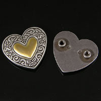 33mm Heart Concho w/2 chicago screws, Classic Silver-n-Gold ea