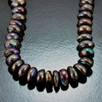 7x12mm Copper-Bronze Rondell Freshwater Pearl, strand