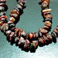 10mm Brown Coral Nugget Beads, strand