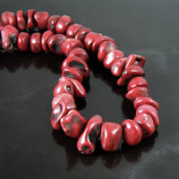 12x9mm Brown Coral Nugget Beads, 16" strand