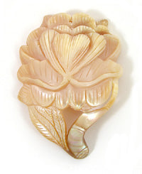 2.75inx2in Mother of Pearl Handcarved Pendant