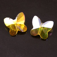 14mm Jonquil AB Crystal Butterfly Bead, pack of 2