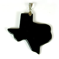 68x68mm Texas Shaped Pendant - Black Onyx/Howlite, ea