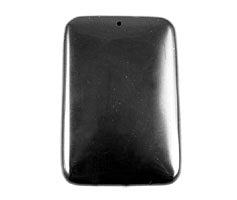 60X40mm Black Jasper Rectangular Pendant, ea