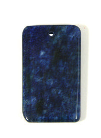 28X50mm Blueberry Quartz Rectangular Pendant, each