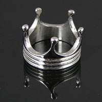 Crown Ring, Silver Base Metal, size 9, each