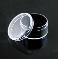 Clear Plastic Containers(black foam insert) pk/6