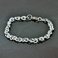 7.5in Silver Curb Chain Bracelet, 1 bracelets