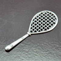 2.37x.90in Tennis Racket, Classic Silver, pk/6