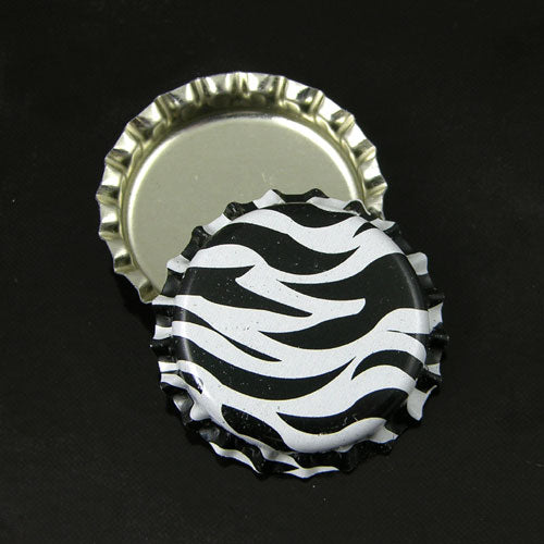 Wild Zebra Stripe Blank Bottle-caps, -pk/12