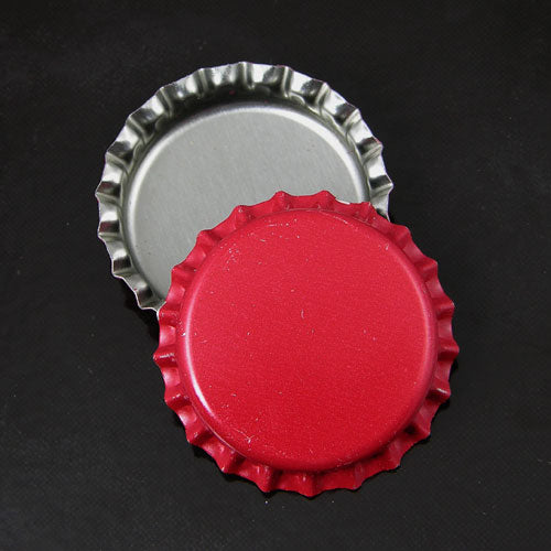 Dark Red Blank Bottlecaps, -pk/12
