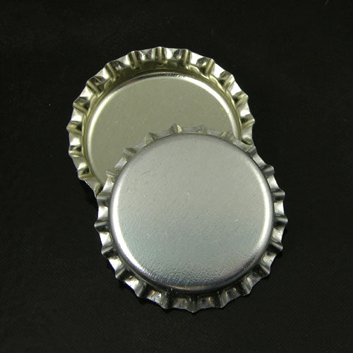 Bright Silver Blank Bottlecaps, -pk/12