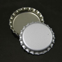 Matte Silver Blank Bottle-caps, -pk/12
