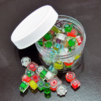 Bead mix, cane glass, multicolored, 3x3mm-28x5mm mixed shape. Sold per pk  approx 2.5oz.
