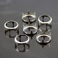 12mm Round Classic Silver Bezel Setting, w/prongs, pk/6