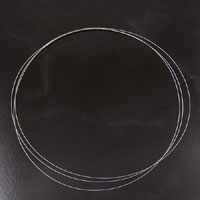16.5in 3-Strand Wire Choker, Silver w/Tube Clasp, ea