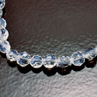 8mm Faceted Flat Round Fire-n-Ice Crystal, strand