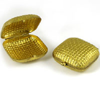 Raw Brass Pill Box, hinged, each