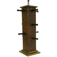 Counter Top Display, Brown Tooled Leather Upholstery, ea
