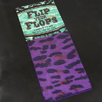 3x7in Purple Leopard Print Fabric Strip, pk/2