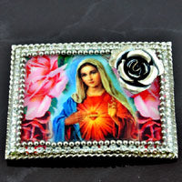 Virgin de Guadalupe, Saint, Vintage Stock Belt Buckle, each