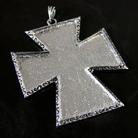 Pewter Iron-Cross Shaped Pewter Designer Pendant, each