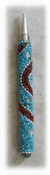 Fancy Ink Pen,Aqua/Red, Sold by Dozen