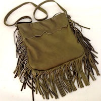 5" Leather Fringe, roasted brown, on 1/2" border, sold by ft.