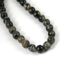 8mm Round Bronzite Beads, 15" strand