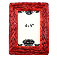 4x6in Red Glass Bangle Picture Frame, ea