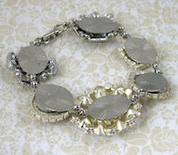 Oval Tag Chain Link Bracelet, silver, Pack of 3