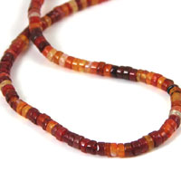 4mm Carnelian Heisi Beads, 16 inch strand
