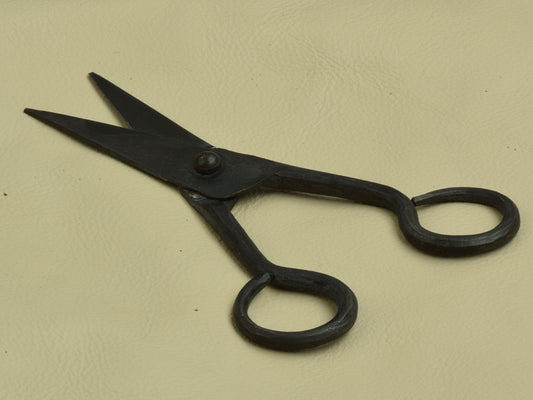 Scissors, forged steel hand made retro scissors, antique round handles forged steel, each J541BK