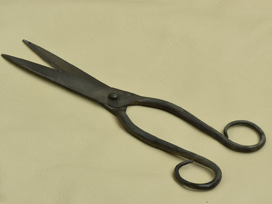 Scissors, forged steel hand made retro scissors, antique round handles forged steel, each J540BK