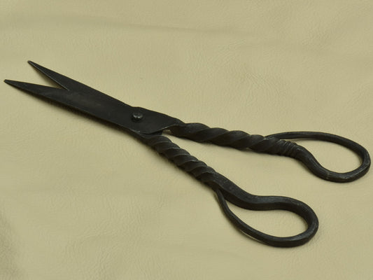 Scissors, forged steel hand made retro scissors, antique round handles forged steel, each J543BK