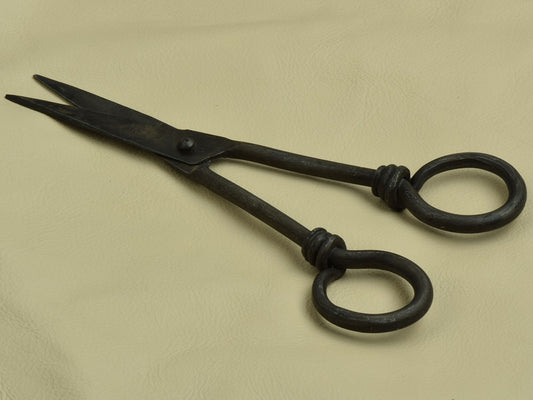 Scissors, forged steel hand made retro scissors, antique round handles forged steel, each J544BK