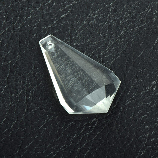 Clear Crystal Acrylic Chandler Drop Pendant, 30mm x 18mm 6 ea