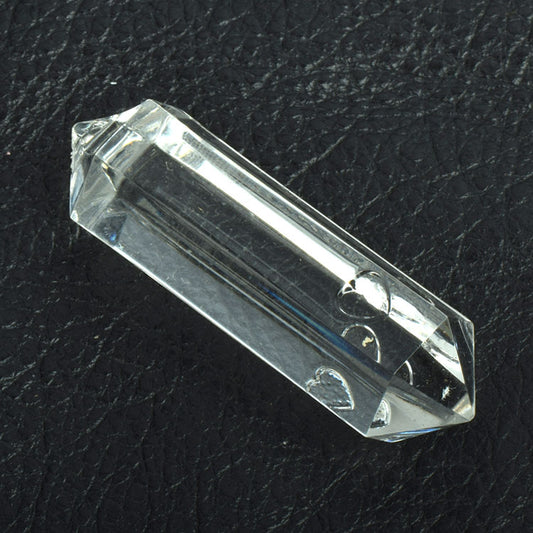 Clear Crystal Acrylic Chandler Drop Pendant  50mm x 16mm drop 6 each