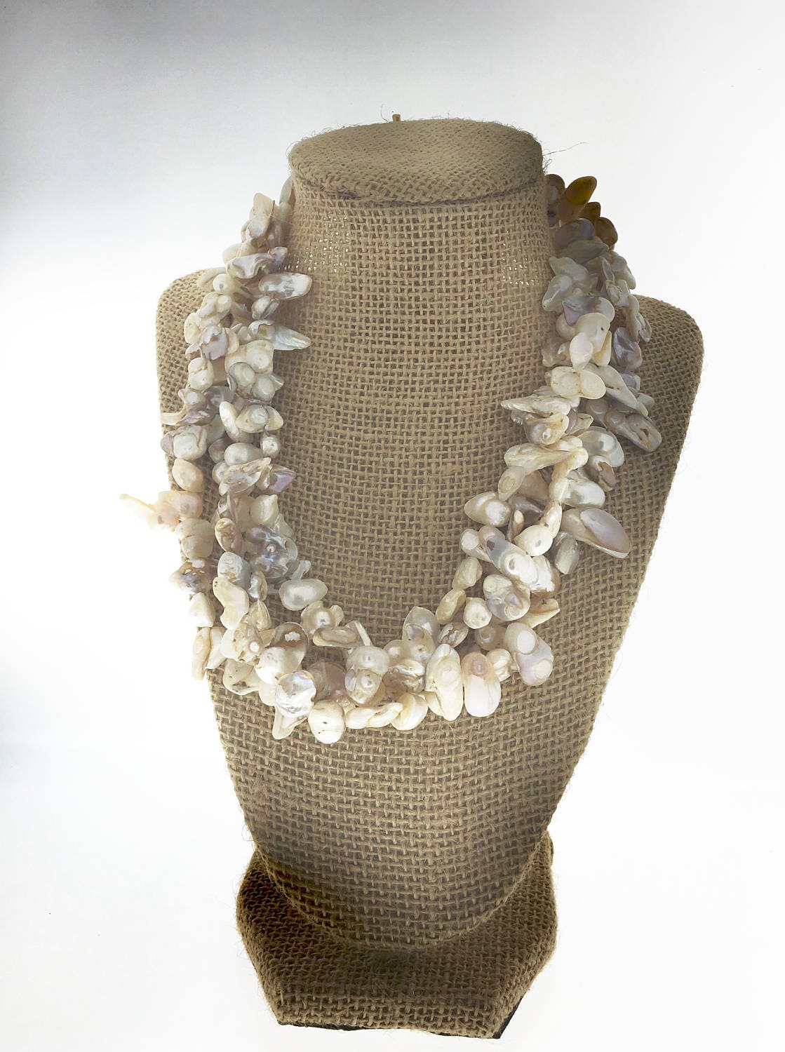 Freshwater Pearl multi strand necklace, 4 strand, handmade, Each