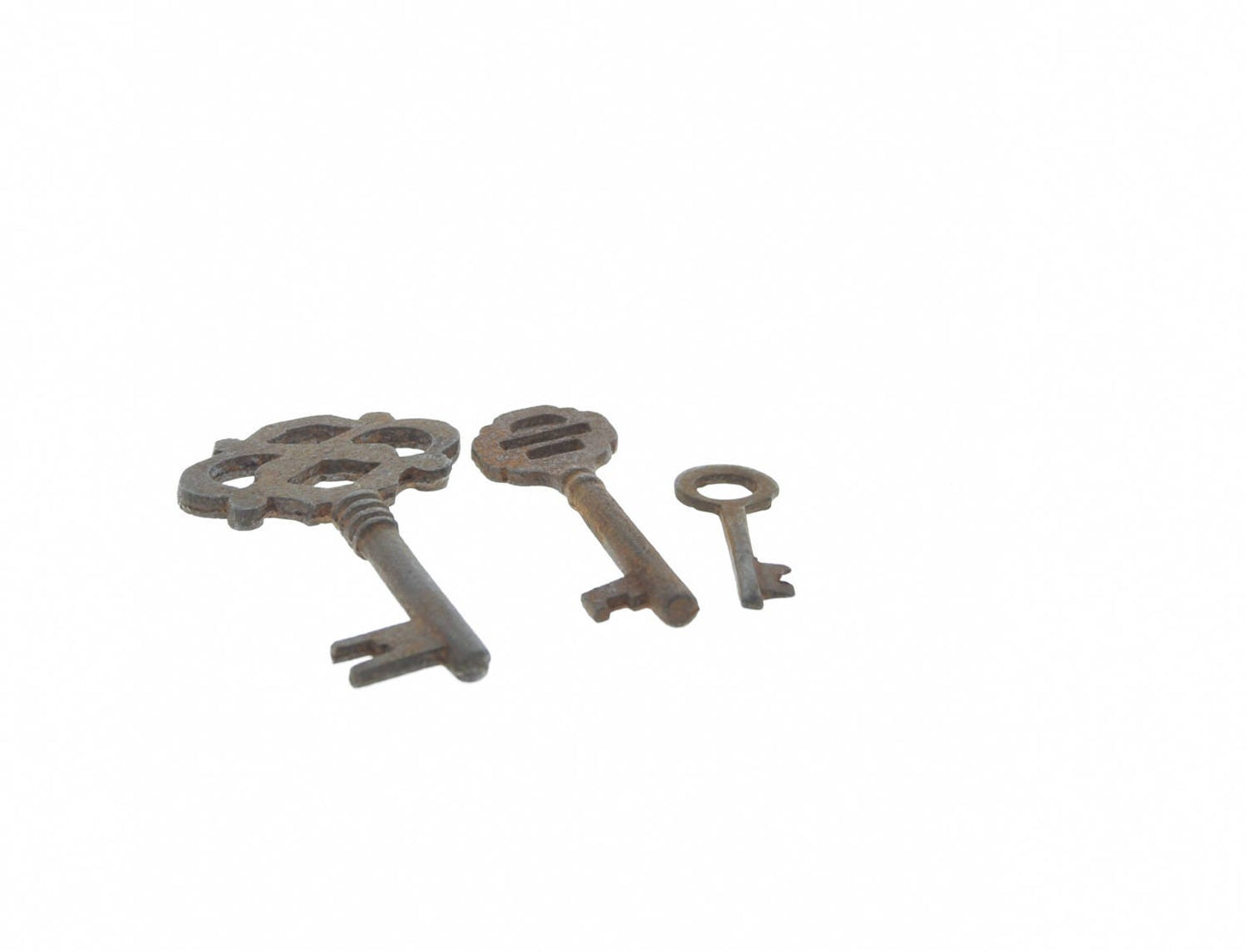 Assorted rustic key set, Made in USA, pack of 3 keys