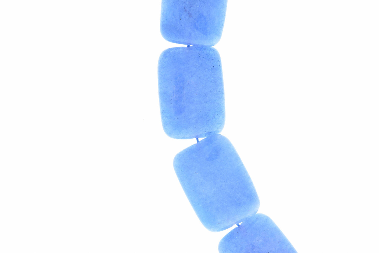 Turquose Aqua Blue Jade Beads, 25x18mm cushion rectangle, Semi-precious, pack of 7 beads