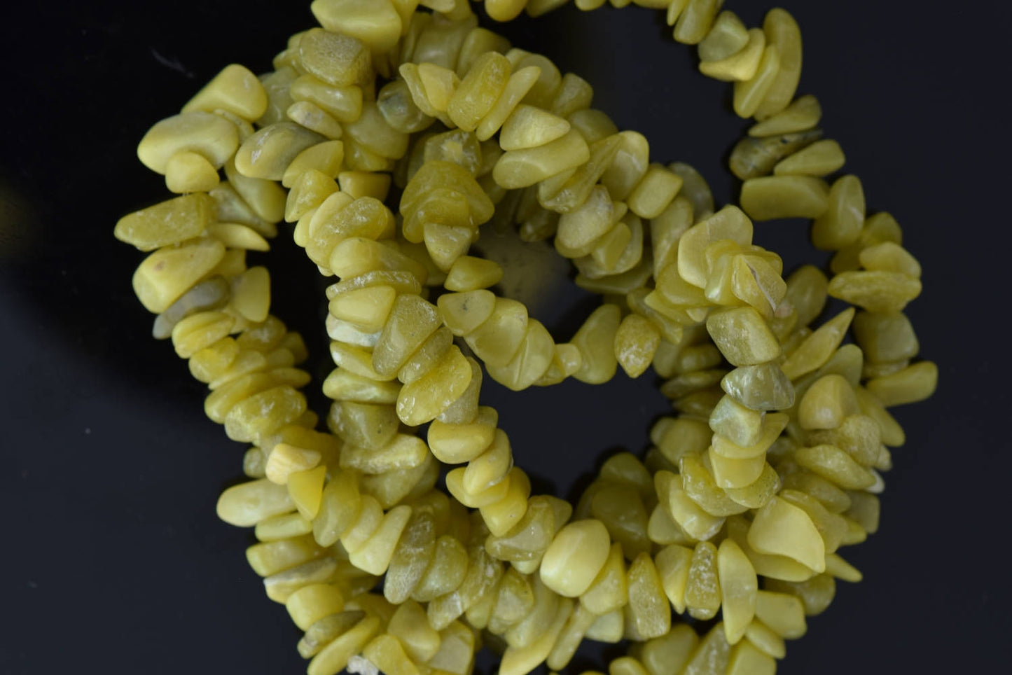 Natural Olive Jade Beads, 8x10mm chips, 36 inch Strand