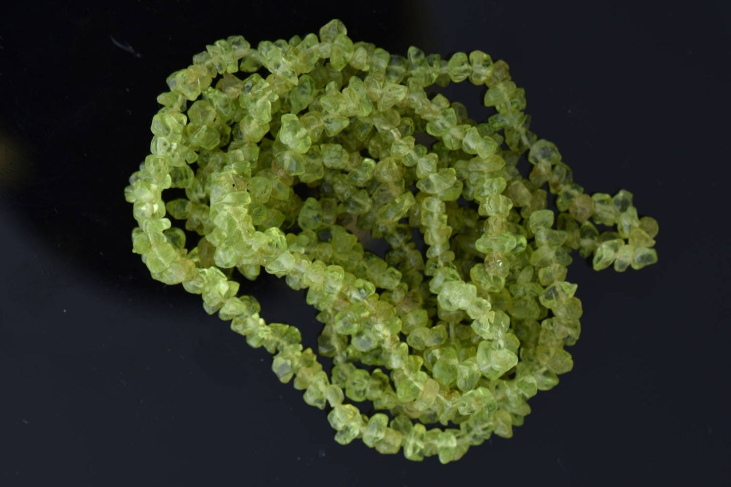 Chips 5x4mm Genuine Peridot Nugget Beads, 36 inch Strand